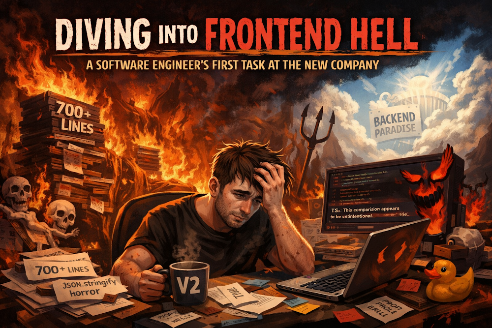 Diving Into Frontend Hell: A Software Engineer’s First Task at the New Company